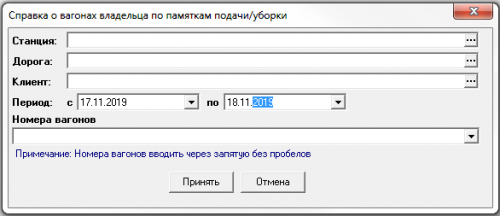 Доступные параметры